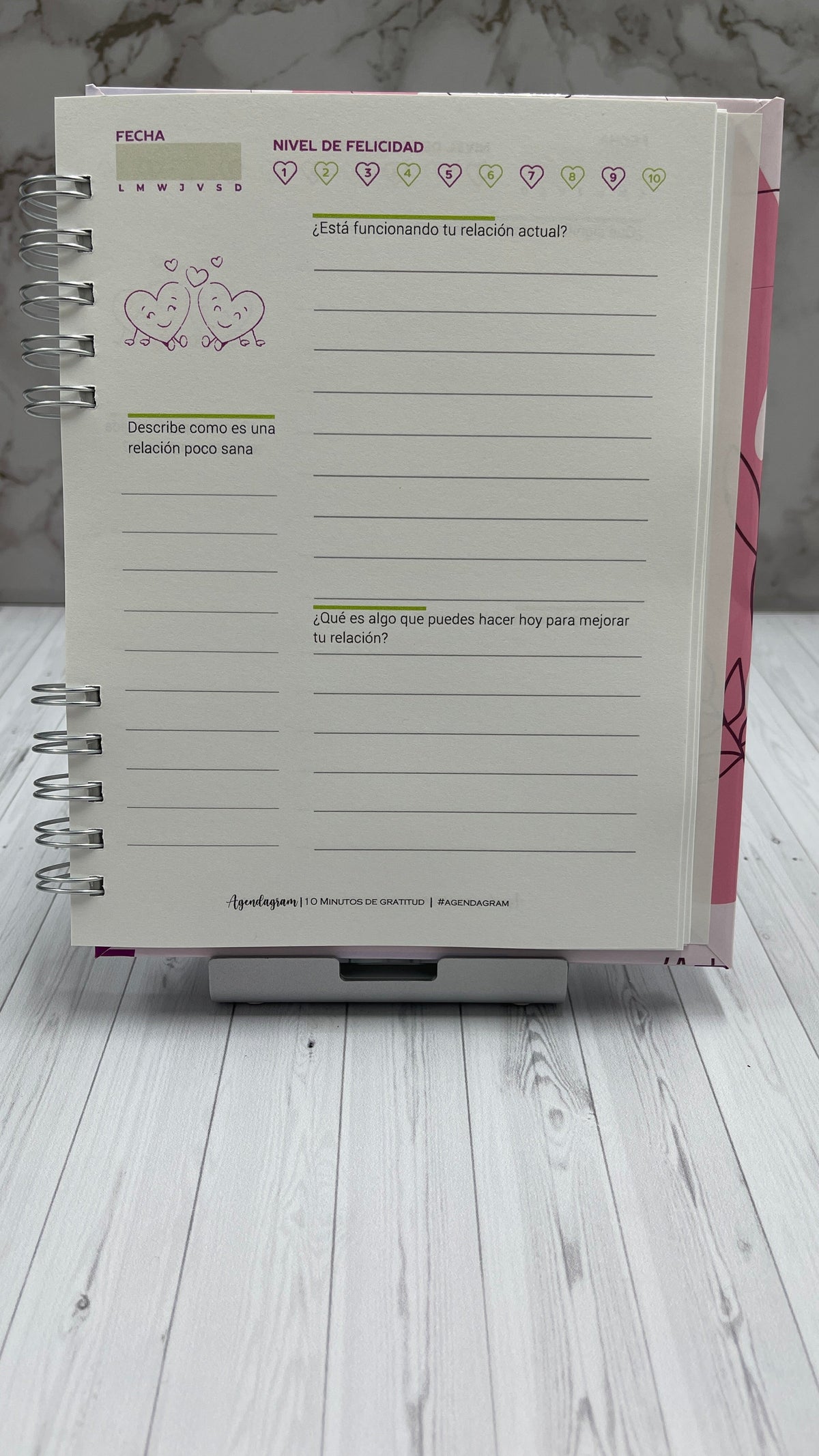 Diario 10 Minutos de Gratitud iNMente con formato ya estructurado para empezar a escribir gratitud hoy