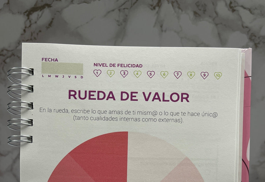 Páginas interiores del diario 10 Minutos de Gratitud de iNMente con espacio guiado para una práctica diaria de gratitud