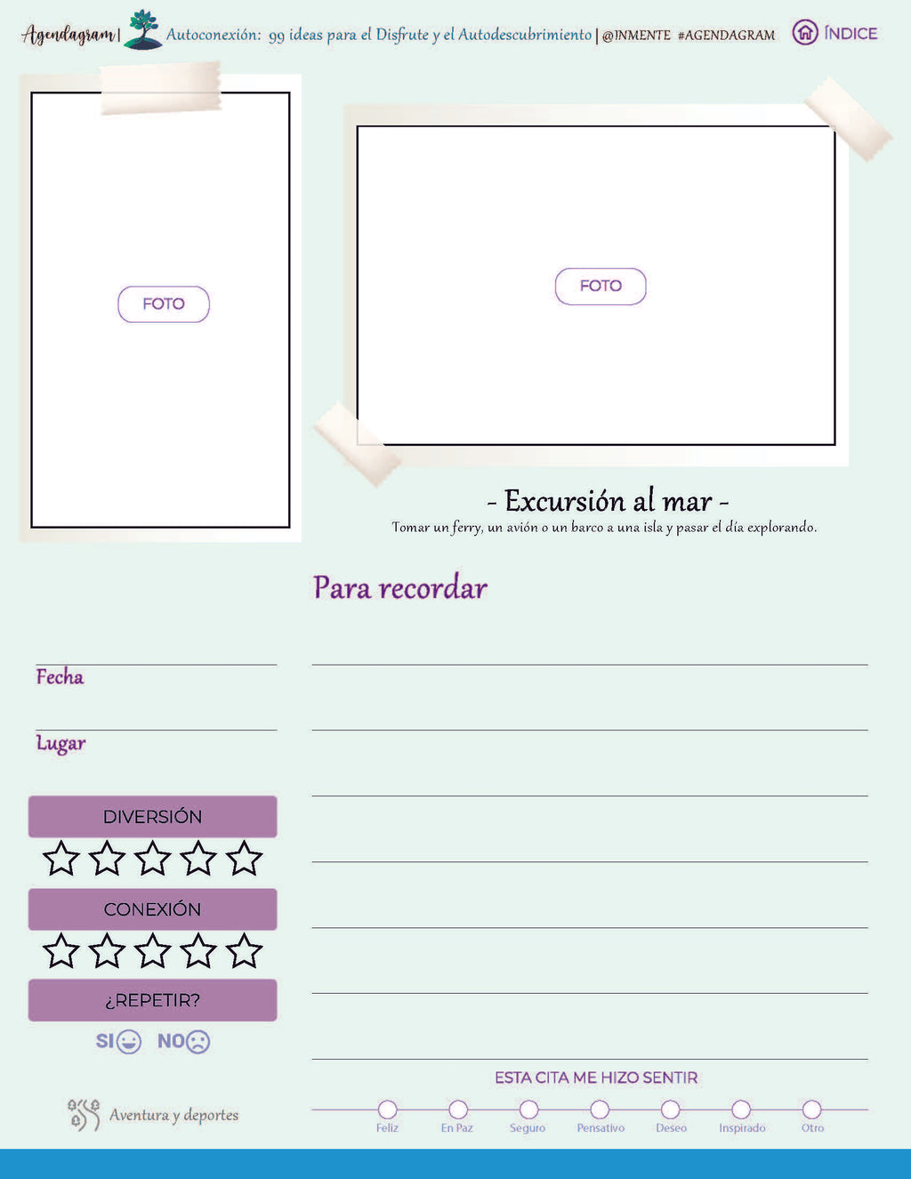Autoconexión: 99 Ideas para el Disfrute y el Autodescubrimiento (Diario Digital de actividades invidual)