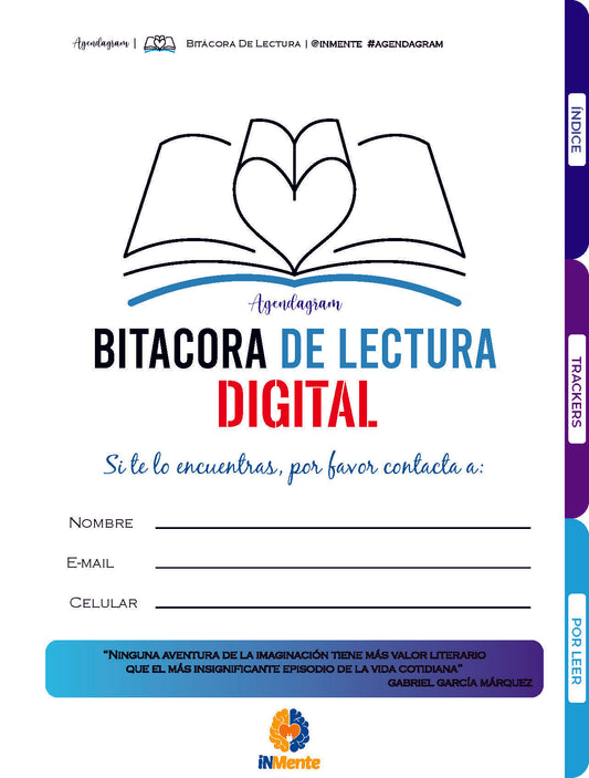 Bitácora de Lectura Digital - Diario de Lecturas - Reading Journal