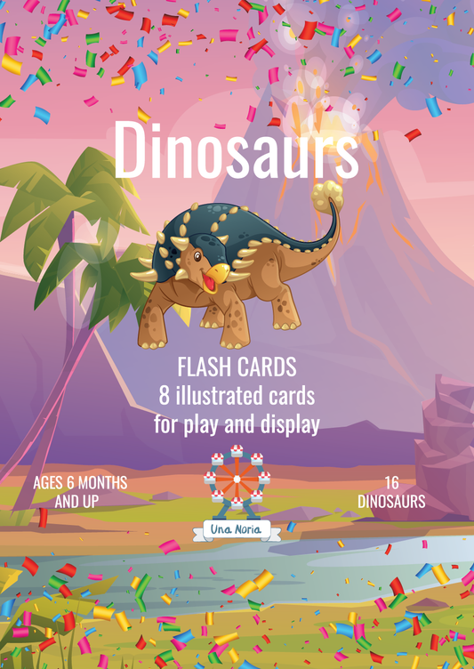 Flash Cards - Dinosaurs -  iNMente UnaNoria