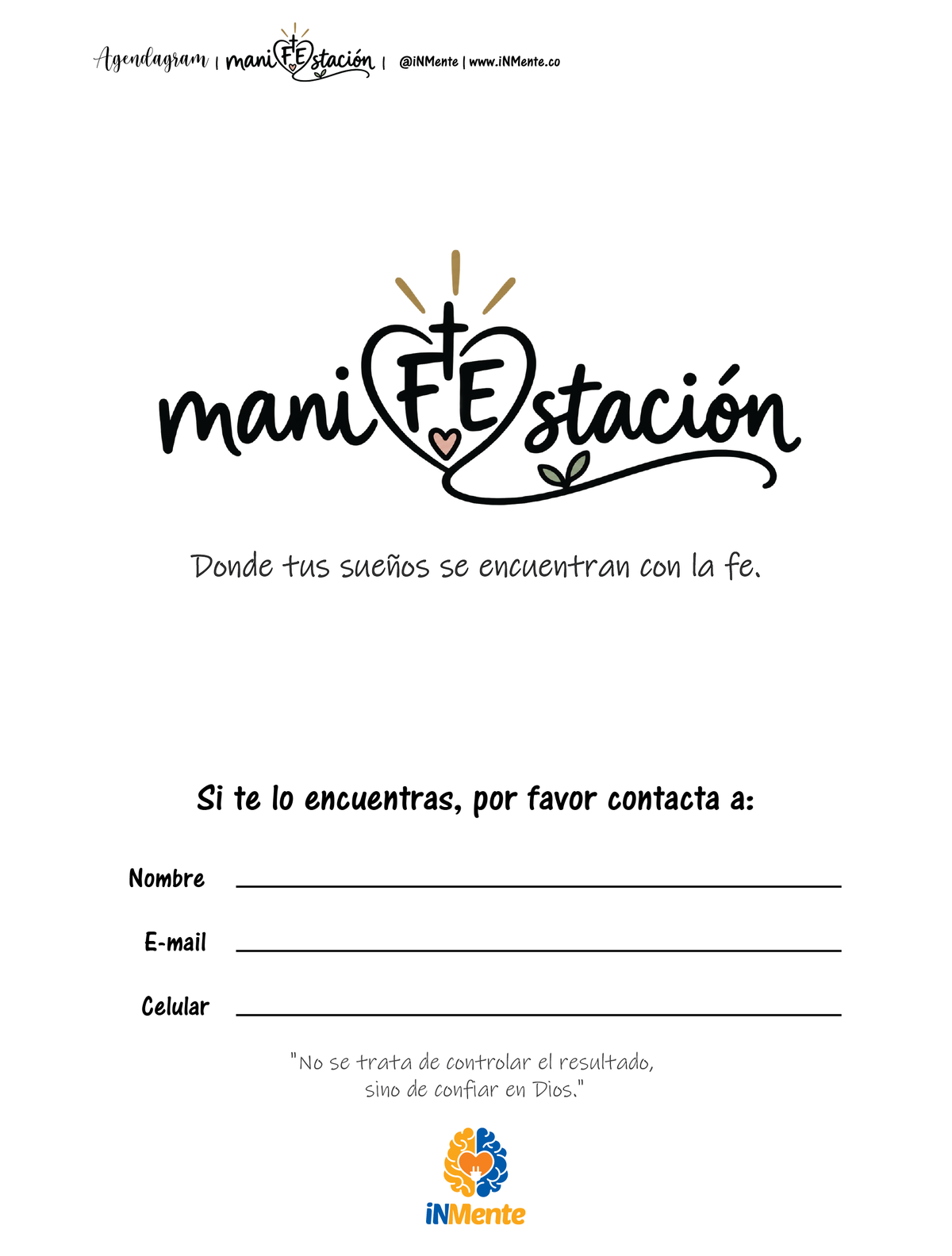 Diario de Manifestación Digital - Devocional - iNMente Agendagram