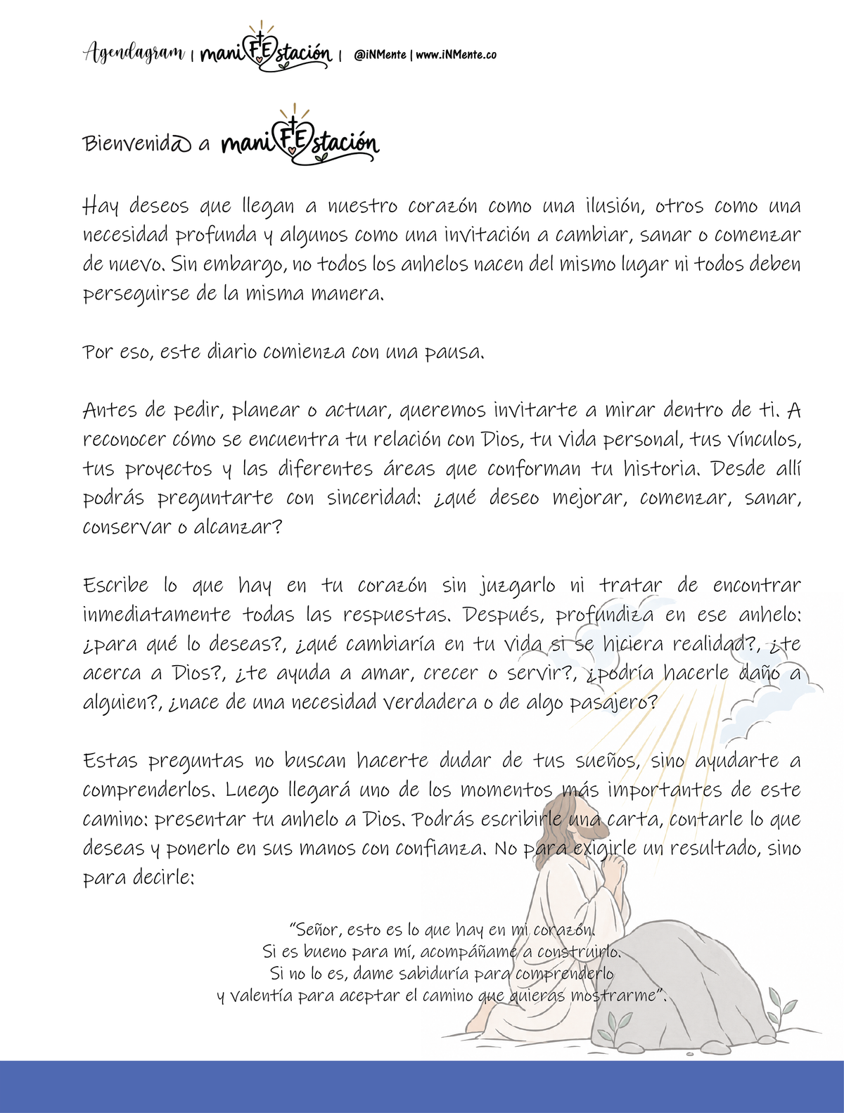 Diario de Manifestación Digital - Devocional - iNMente Agendagram