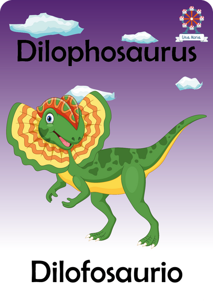 Flash Cards - Dinosaurs -  iNMente UnaNoria