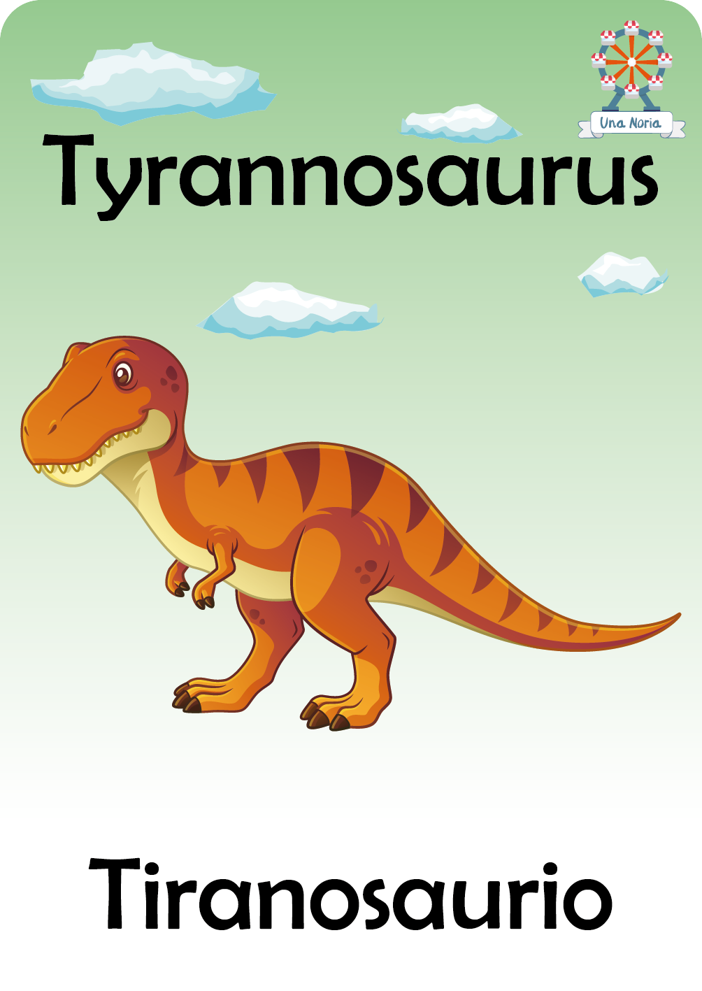 Flash Cards - Dinosaurs -  iNMente UnaNoria