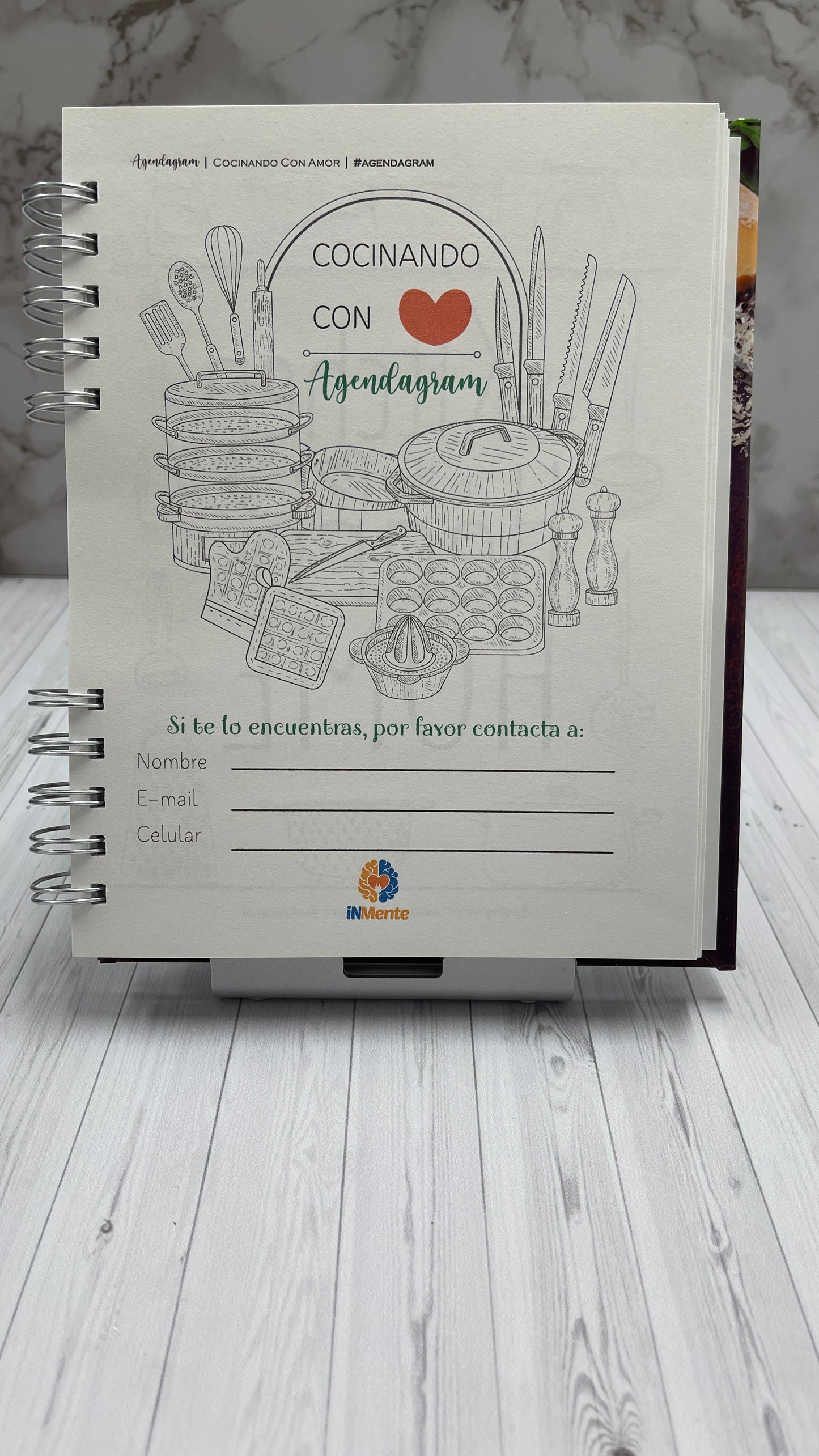 Recetario Cocinando con Amor -  iNMente Agendagram