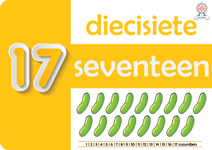 Flash Cards - Numbers-  iNMente UnaNoria